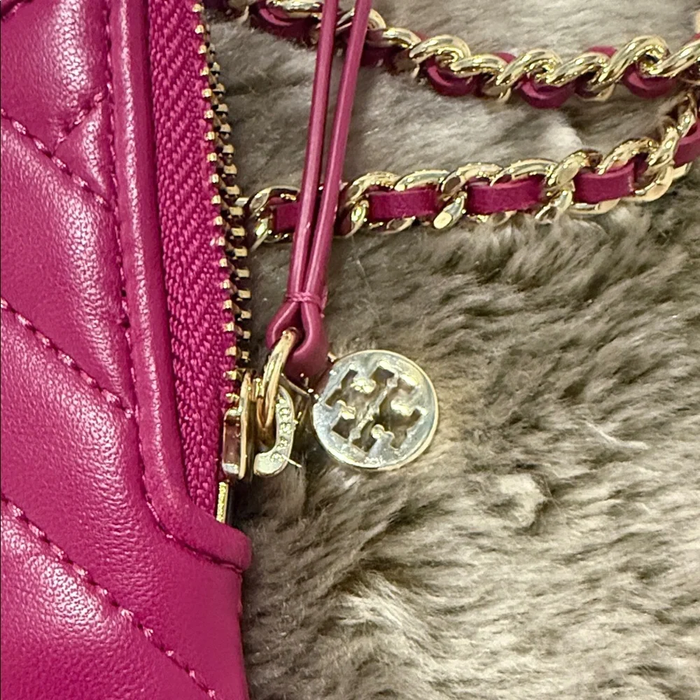 Tory Burch Pink Quilted Crossbody Phone Bag